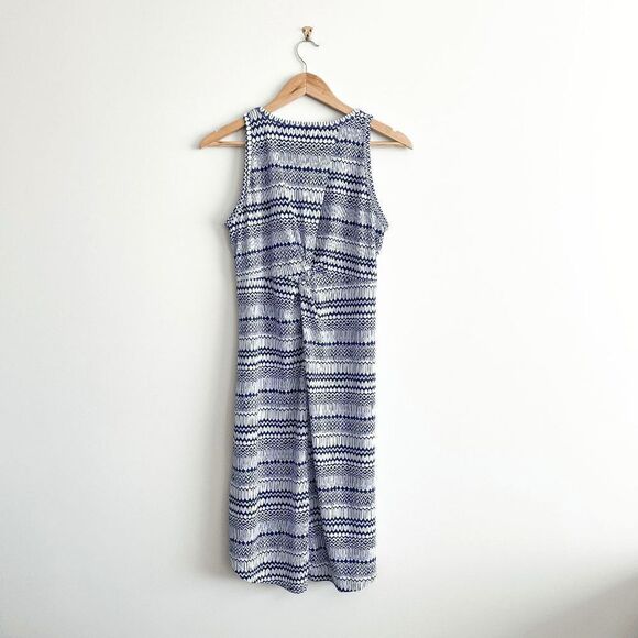Banana Republic Blue And White Aztec Print Sundress Size Medium - Picture 2 of 8